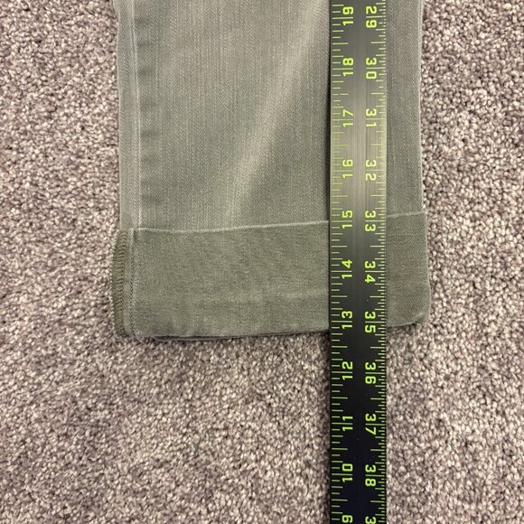 J. Jill Women's Ankle Jeans Size 4 Green High Rise Straight Leg Cuffed Denim EUC - Picture 10 of 16